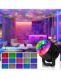 Luz Disco de Olas de Agua AVEKI 15 Modos Control Remoto 2