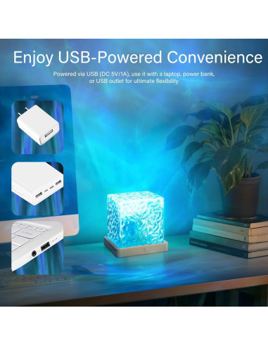 Proyector de Olas VoMii Lámpara Aurora 16 Colores Control Remoto