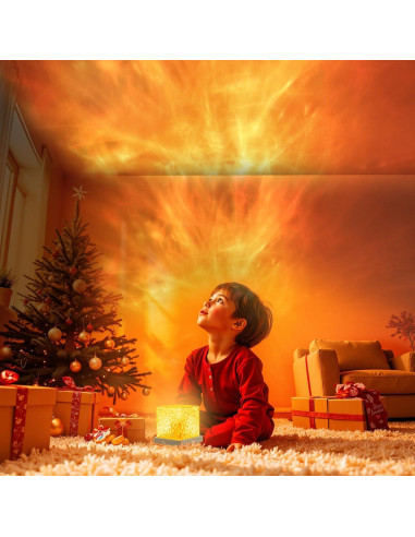 Proyector de Olas VoMii Lámpara Aurora 16 Colores Control Remoto