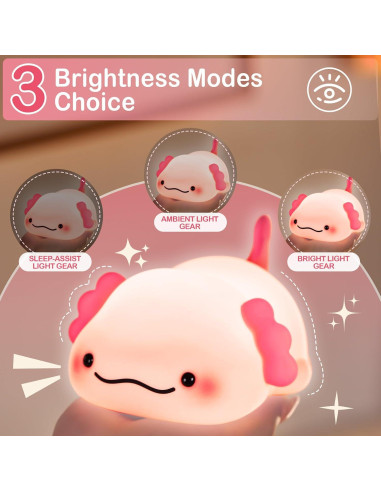 Luz Nocturna Axolote Lettreq Recargable 14.66x11.68cm