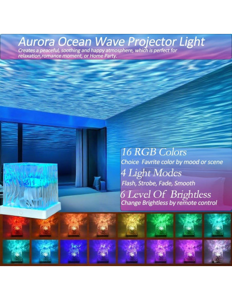 Proyector de Olas del Océano LED 16 Colores - Zhongshan 12.5cm