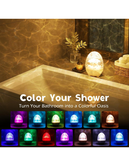 Luz de Ducha Recargable Lazukes BG0010A1 RGBW con Altavoz