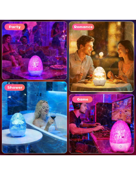 Luz de Ducha Recargable Lazukes BG0010A1 RGBW con Altavoz