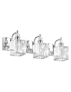 Luz de tocador moderna Ralbay 60W cristal 60cm cromo