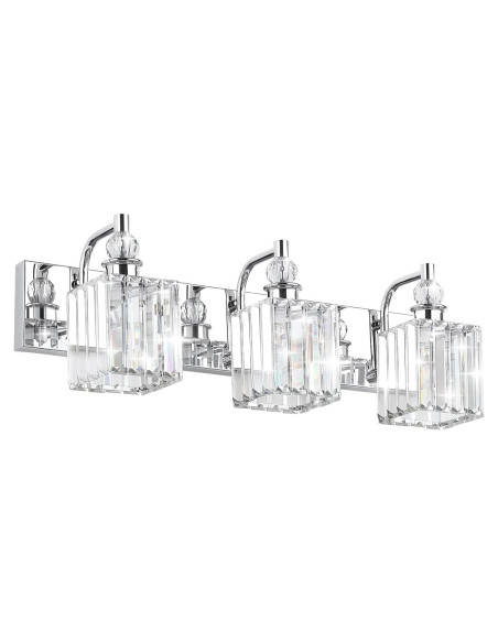 Luz de tocador moderna Ralbay 60W cristal 60cm cromo