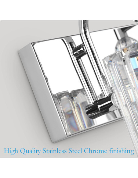 Luz de tocador moderna Ralbay 60W cristal 60cm cromo