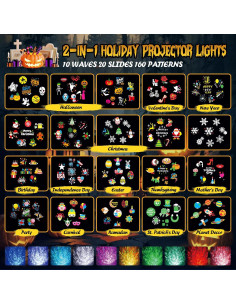 Proyector de Luces Navideñas ZOZANEL SE508-012 20 Diapositivas 2