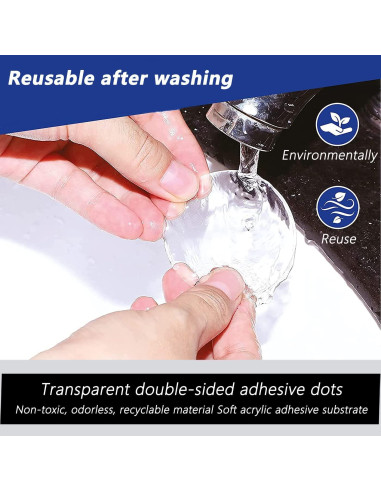 Almohadillas de Gel Doble Cara iQIHAN 30PCS 40mm Transparentes