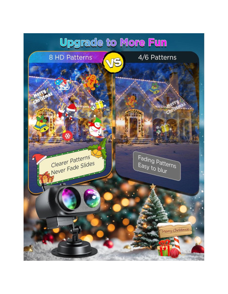 Proyector de Navidad y Halloween jepwe SE508-012-20K, 20 diapositivas