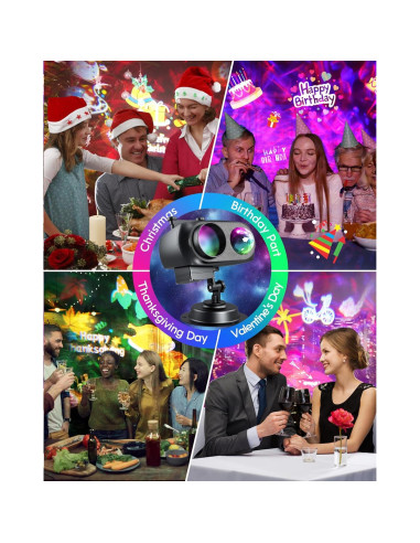 Proyector de Navidad y Halloween jepwe SE508-012-20K, 20 diapositivas