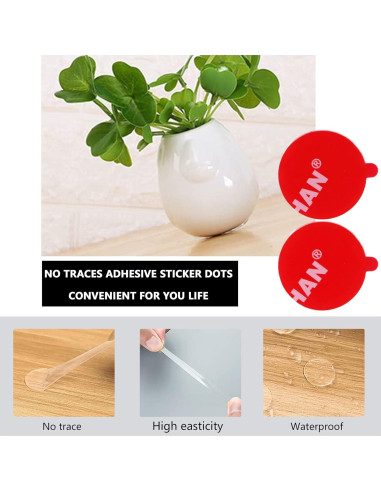 Almohadillas de Gel Doble Cara iQIHAN 30PCS 40mm Transparentes