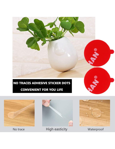 Almohadillas de Gel Doble Cara iQIHAN 30PCS 40mm Transparentes