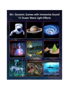 Proyector de Estrellas 3D Twelvetooo con Altavoz Bluetooth 2