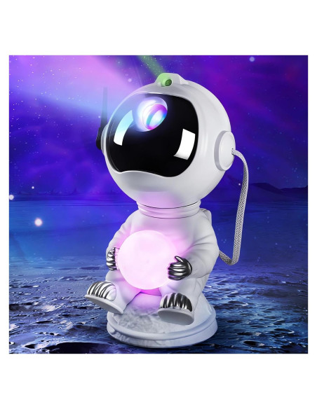 Proyector de Estrellas Spaceman - Luz Nocturna LED 12.4x11.8cm