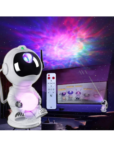 Proyector de Estrellas Spaceman - Luz Nocturna LED 12.4x11.8cm