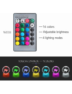 Bola de Cristal Mágica Masshomi 8.1 cm Luz Nocturna USB 16 Colores 2