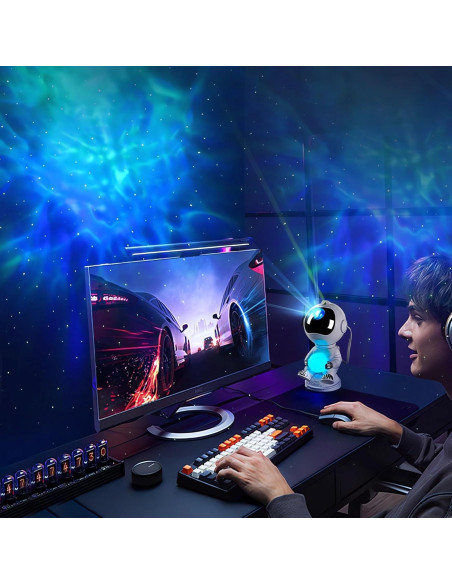 Proyector de Estrellas Spaceman - Luz Nocturna LED 12.4x11.8cm