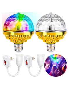 Lámpara de Bola de Disco LED VAIPI 2 Pack 6W E27 Rotativa
