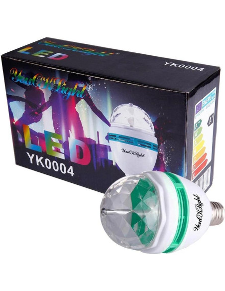 YouOKLight 3-Pack Lámpara LED Estroboscópica E26 RGB 3W