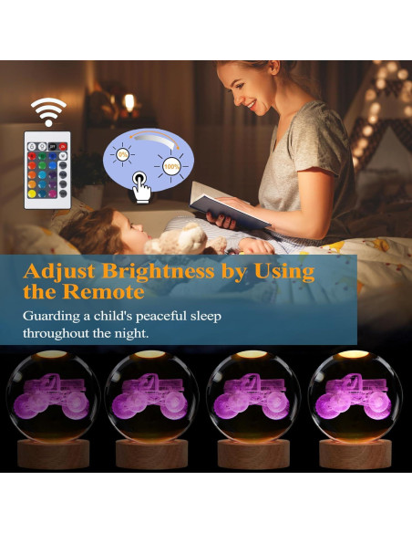 Luz Nocturna 3D Camión Monstruo Zhongshan 8 cm Control Remoto