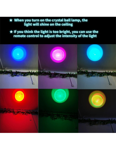 Lámpara de Bola de Cristal 3D Dinosaurio K9 8cm USB Control Remoto