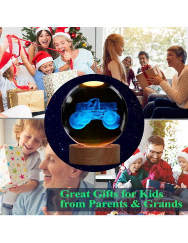 Luz Nocturna 3D Camión Monstruo Zhongshan 8 cm Control Remoto