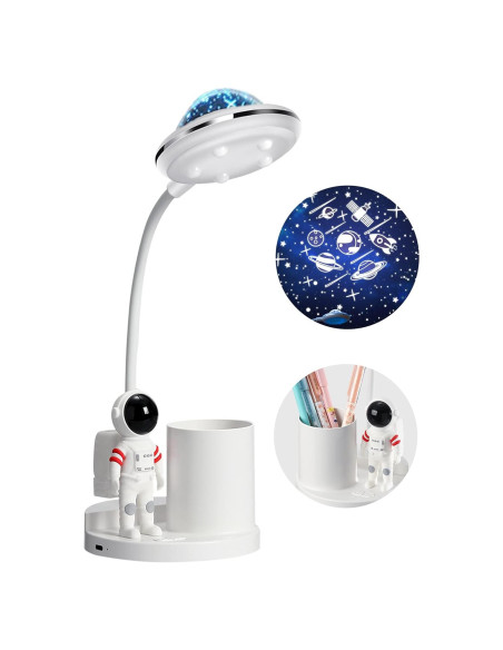 Lámpara de Escritorio Astronauta WLHONG LED Proyector Estelar
