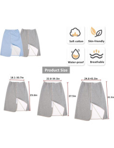 Falda de Incontinencia Lavable WEEOATAR Gris M - Absorbente 2