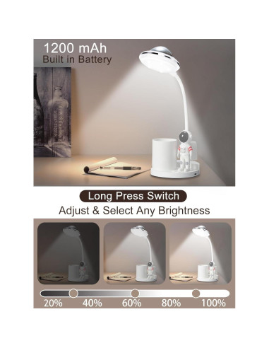 Lámpara de Escritorio Astronauta WLHONG LED Proyector Estelar