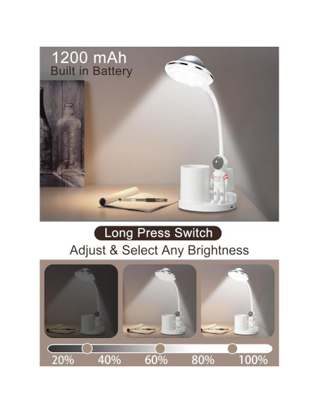 Lámpara de Escritorio Astronauta WLHONG LED Proyector Estelar