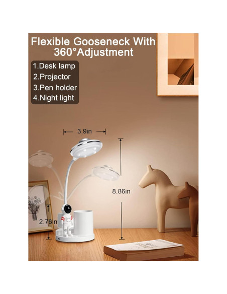 Lámpara de Escritorio Astronauta WLHONG LED Proyector Estelar