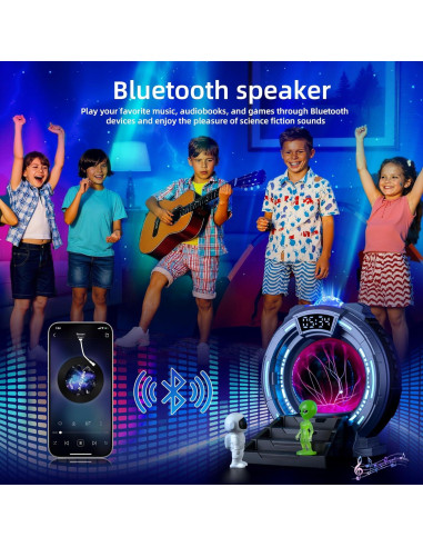 Proyector de Luz Nocturna ZTFLOS Azul con Altavoz Bluetooth