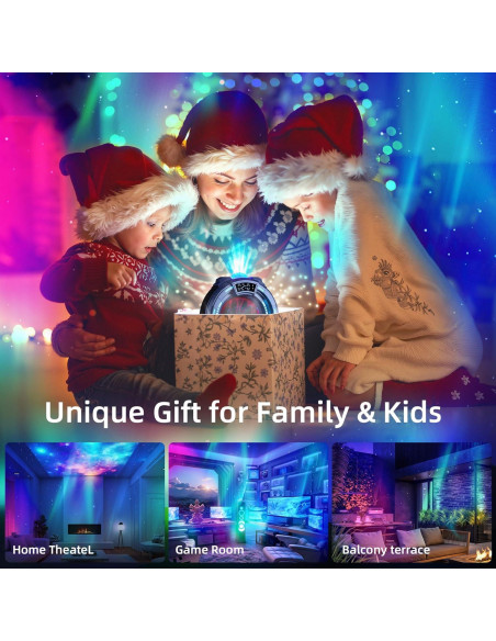 Proyector de Luz Nocturna ZTFLOS Azul con Altavoz Bluetooth