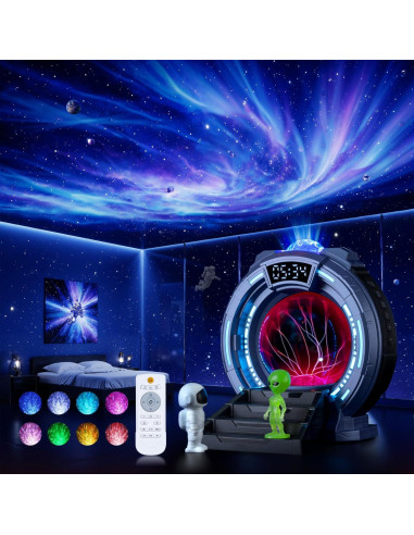 Proyector de Luz Nocturna ZTFLOS Azul con Altavoz Bluetooth