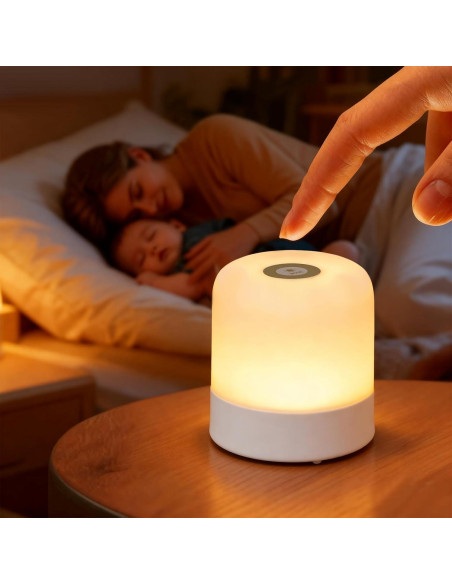 Luz Nocturna Táctil Recargable Cravonel 2400mAh 3 Colores