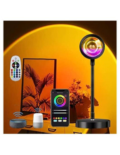 Lámpara de Proyección de Atardecer LED RGB 10W con Control Remoto