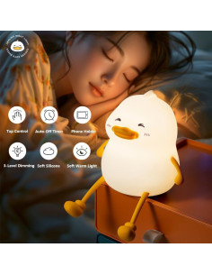 Luz Nocturna de Silicona Pato AuroraNiteBeam LED Recargable 2