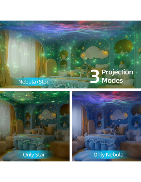 Proyector de Estrellas Nefuo N621 con Control Remoto y Temporizador