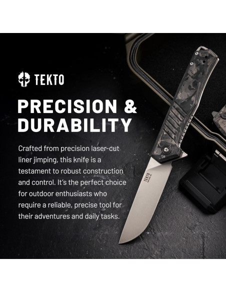 Cuchillo de bolsillo TEKTO F1 Alpha - Acero D2 Titanio 19.7cm