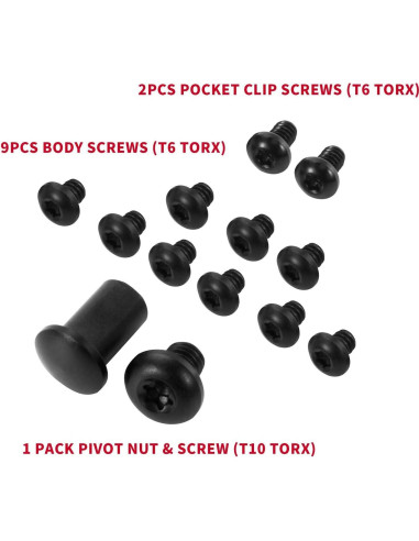 Kit de Hardware de Titanio 13 Piezas hiSpkNix para Benchmade Bugout