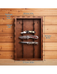 Soporte de Exhibición para Cuchillos ZAYALI - Madera 27.5x42.5cm 2