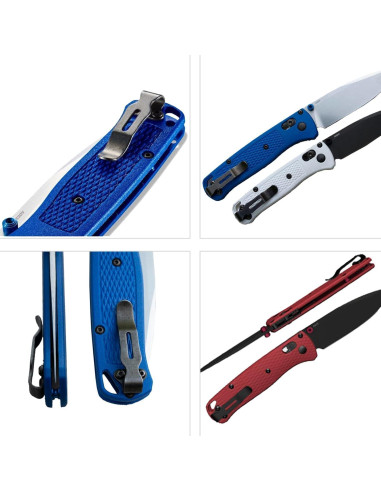 5 Clips de Cuchillo de Acero Inoxidable Genérico Patrón Damasco