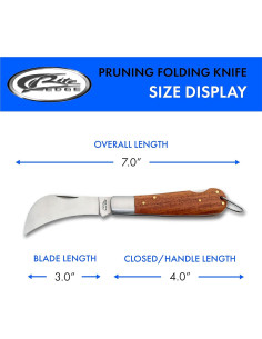 Cuchillo de Poda Plegable Rite Edge Hawkbill 10.16 cm Acero Inoxidable 2