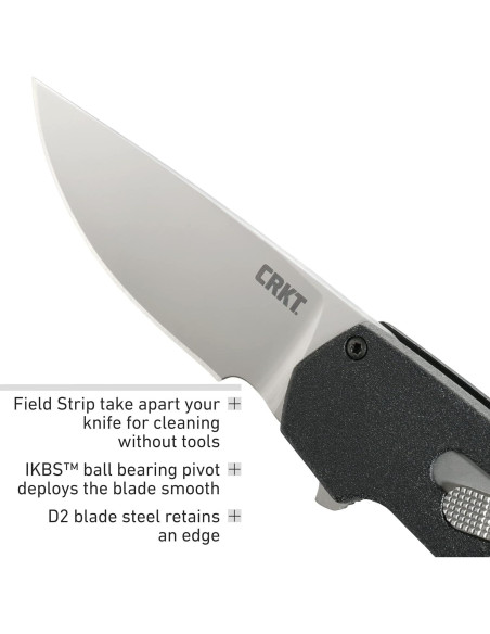 Cuchillo Plegable CRKT Cottidae D2 con Desmontaje Rápido