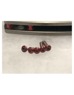 Tornillos Torx de Acero Inoxidable Rojo para Cuchillo ZT0450 - 5 Pcs