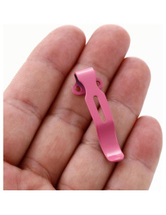 Clip de bolsillo A.I.FORCE rosa para cuchillos Benchmade y más 2