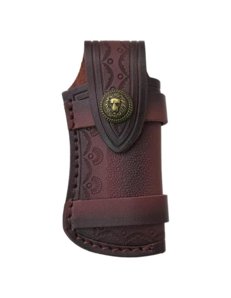 Funda de Cuero USonline911 para Cuchillo Plegable Marrón