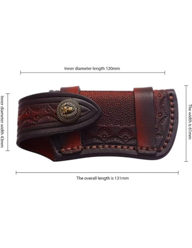 Funda de Cuero USonline911 para Cuchillo Plegable Marrón