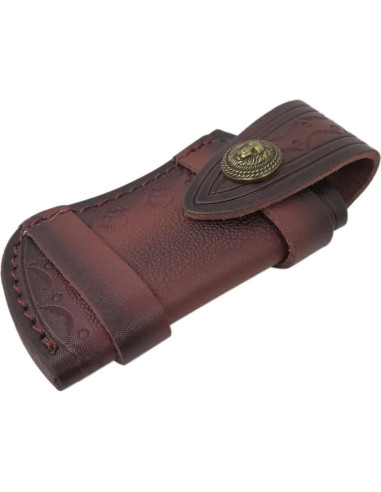 Funda de Cuero USonline911 para Cuchillo Plegable Marrón