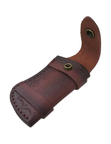 Funda de Cuero USonline911 para Cuchillo Plegable Marrón